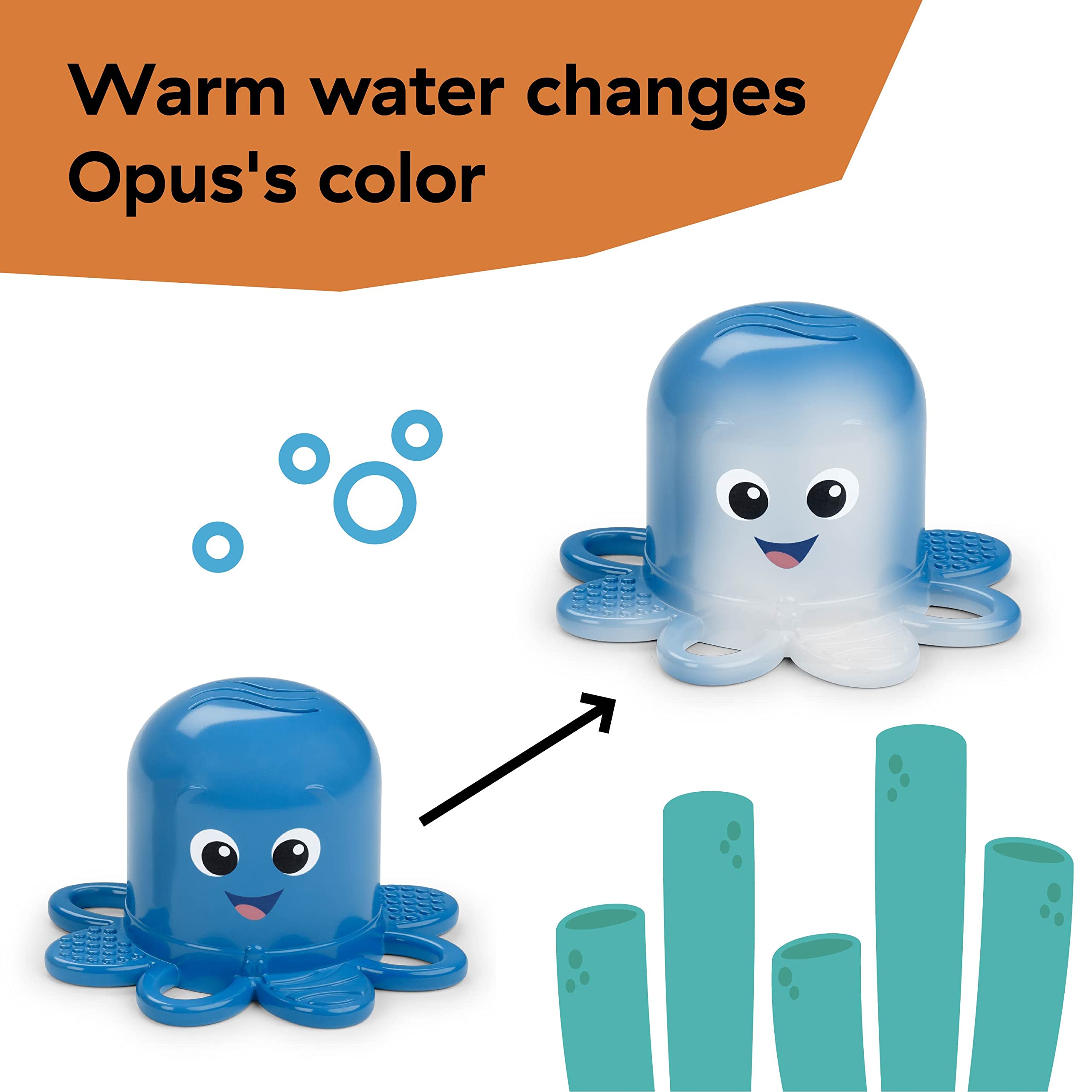 Baby Einstein Ocean Explorers Opus’s Stack & Stream Sensory Stacking Cups, Baby and Toddler Bath Toy, Ages 3 Months and up