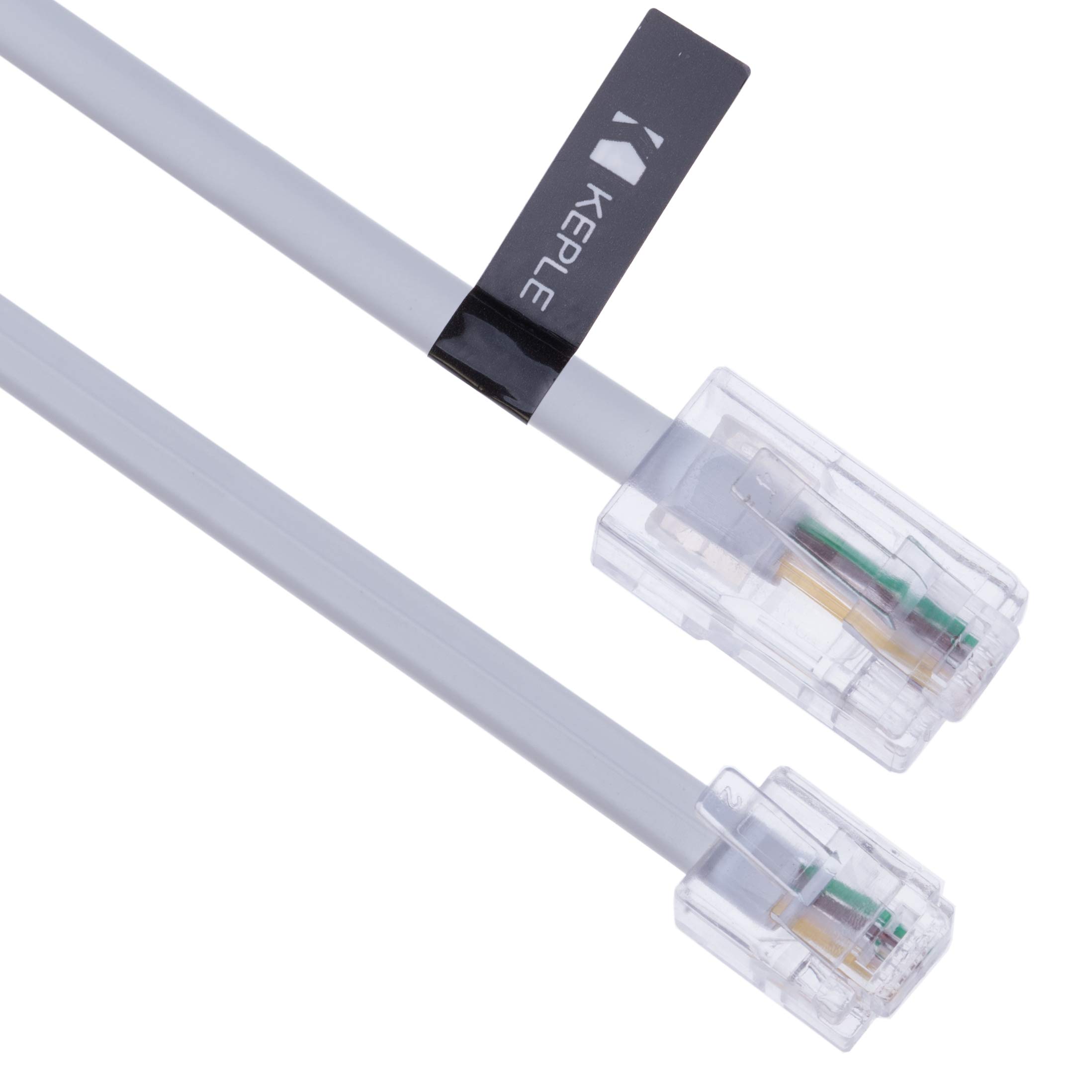 Photo 1 of 10m RJ11 to RJ45 Cable RJ11 to RJ45 Cable Phone Telephone Cord RJ11 6P4C to RJ45 8P8C Connector Plug Cable for Landline Telephone (White)