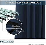 PONY DANCE Blackout Curtain Navy 52x54 Eyelet Panel Thermal Energy Saving view 7