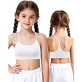 Seamless Sports Bra for Girls Teens Spaghetti Strap Y Back Training Bra Comfort Crop Top with Removable Padding