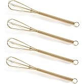 Mini Whisks 7 inch 4Pcs(Gold)