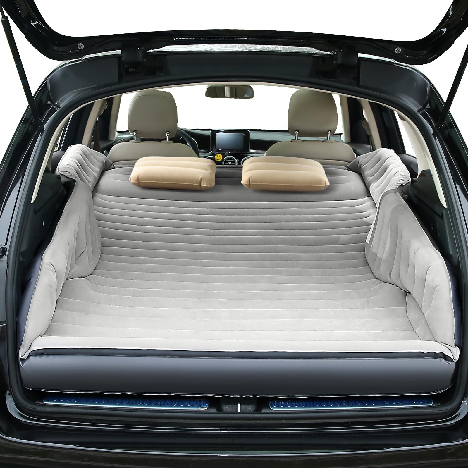 Photo 1 of AKUDY Self-Inflating SUV Air Mattress with Built in Electric Pump?car air Mattress for Trunk?Portable car Mattress for Travle and Camping (Light Gray)
