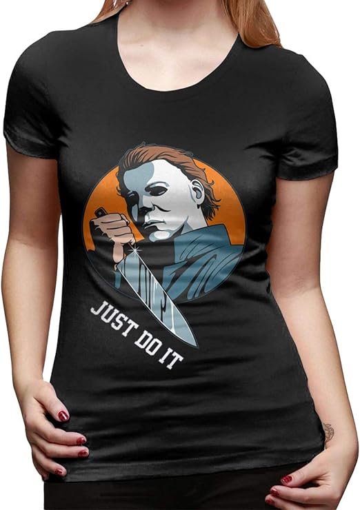 Michael Myers Cotton Scoop Neck Short Sleeve Girls TShirt Casual