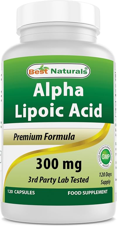 Best Naturals Alpha Lipoic Acid 300 mg 120 Softgels - GMP USA