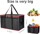 Musbus Insulated Food Delivery Bag Black Red Large 40x40x35 cm view 4