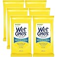 Wet Ones Antibacterial Hands & Face Wipes, Citrus Scent, 20 Count Travel Pack (Pack of 6)