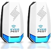 Ultrasonic Pest Control Repeller - Eco-Friendly Plugin Electronic Waves Indoor Wall Plug in Repellent for Mice Rat Flea Cockroach Ant Squirrel Bee Cricket Soldier Wasp Pro 2 Pack