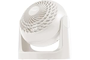 IRIS OHYAMA IRIS USA WOOZOO Desk Fan, Air Circulator, 3 Speeds, 52ft Max Air Distance, 360° Adjustable Tilt, 30 db Quiet Motor, Fan for Bedroom, Office, Dorm, Medium, White