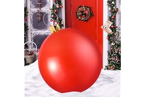 JJYEE Christmas Inflatable Oversized Ornaments Outdoor Christmas Decoration PVC Inflatable Christmas Ball Xmas Inflatable Outdoor Decorations, 30 Inches