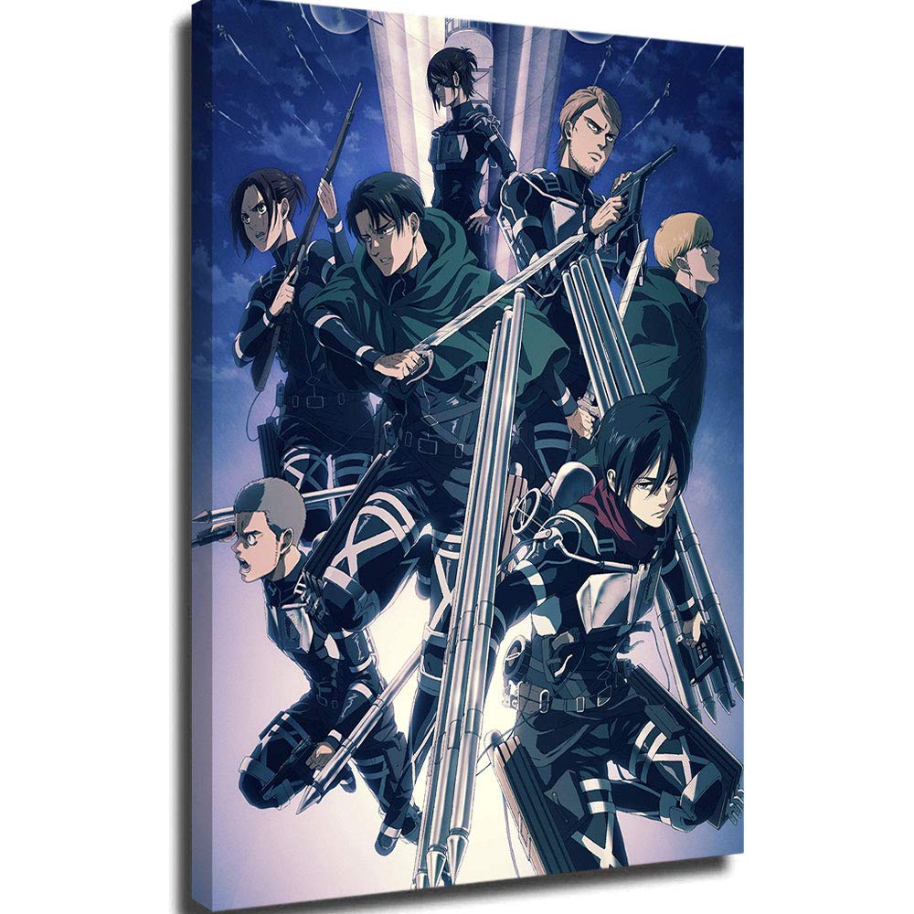 Diamond Painting Canvas For Bedroom Attack On Titan Season 4 Wall Art Home Decor Decals Poster 12x16