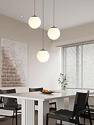 ykolupty 3-Light Black Chandelier with White Globe