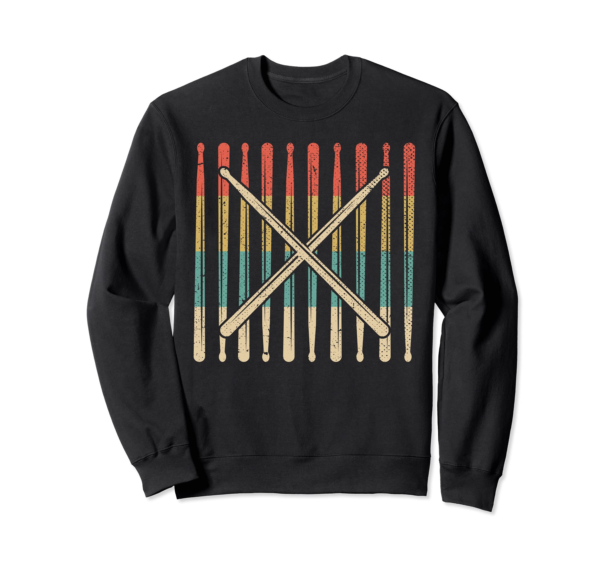Percussion Music Drums Player Drumsticks Drummer Retro Drums Sweatshirt