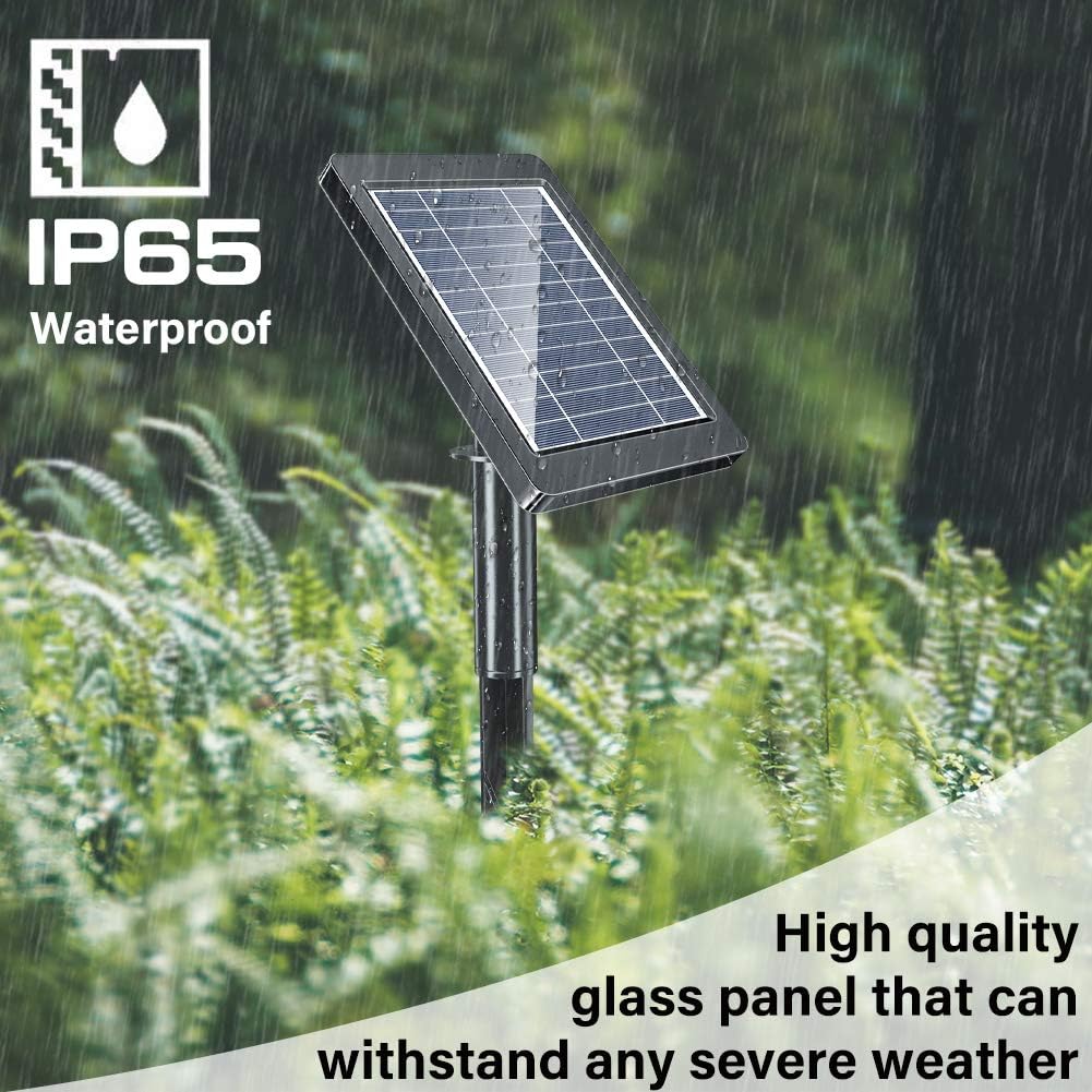 Pendoo Solar Fountain Pump, Solar Powered Water Fountain Pump Outdoor Built-in 1800mAh Battery with Night Work LED Lights, 6 Water Styles for Garden Pool Bird Bath Outdoors Ponds Solar Water Pump Kit: Home Improvement