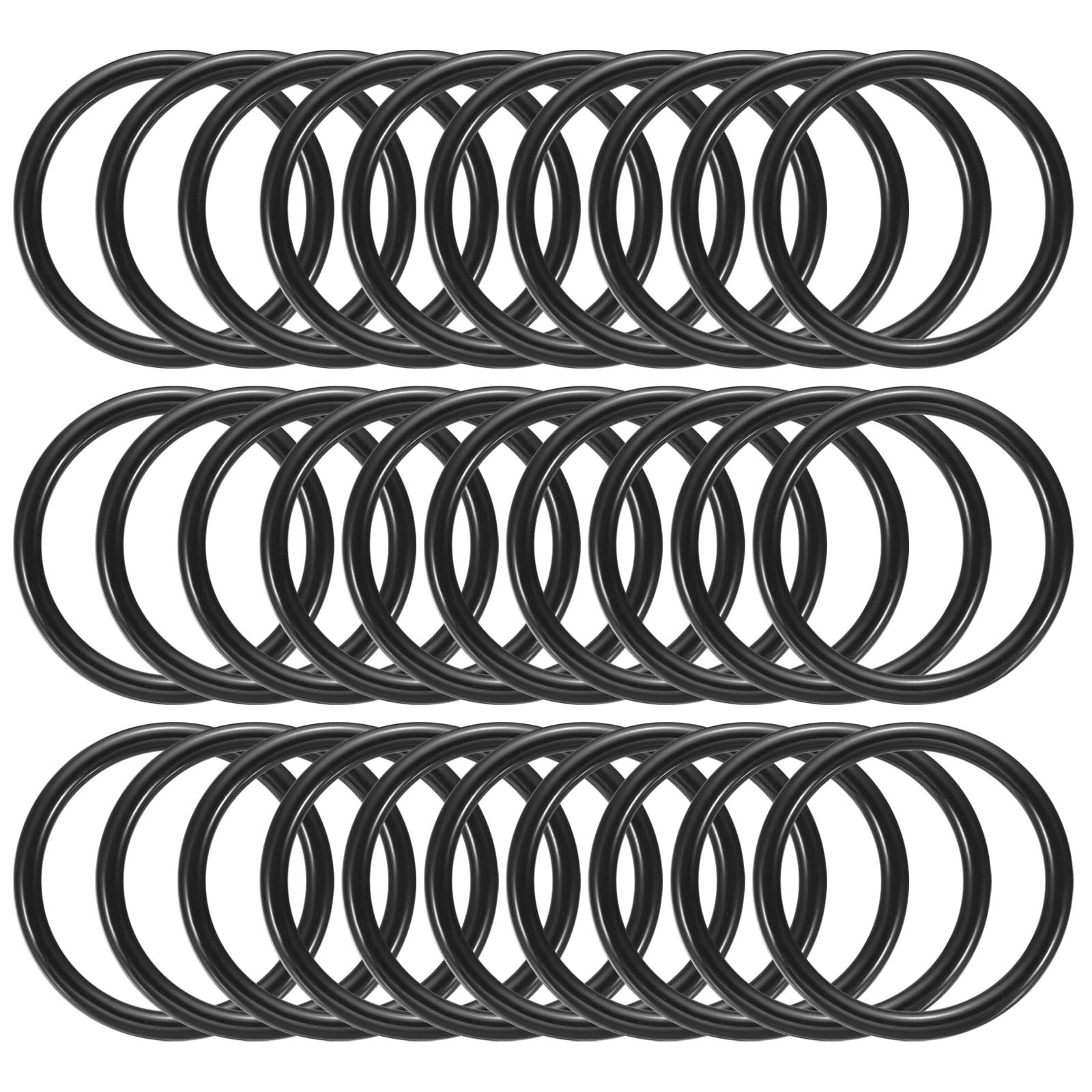 PATIKIL 2 Inch Dream Catcher Rings, 30 Pcs Plastic Macrame Wreath Floral Round Ring Hoop for Home Car DIY Craft Wedding Wall Hanging Decorations, Black