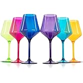 Premium Unbreakable Stemmed Wine Glasses – Set of 6 BPA-Free Shatterproof Reusable Plastic Acrylic Wine Glasses | Elegant Crystal-Clear Wine Cups for Outdoor, Camping, Wedding, Home Bar Gift