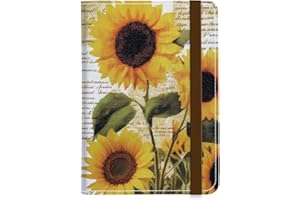 CRAFTYMELODY PU Leather Passport Holder Cover 5.9×4.3 Inch with Credit Card Slot Boarding Pass Slot Combo Blocking Passport H