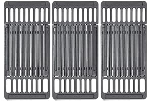Dongftai PCBZ0B (3-Pack) 8 inch wide Cast Iron Cooking Grate Replacement for BBQ Grills Gas Eletric Grills, Universal Cooking Grids Extend from 14" up to 20" L