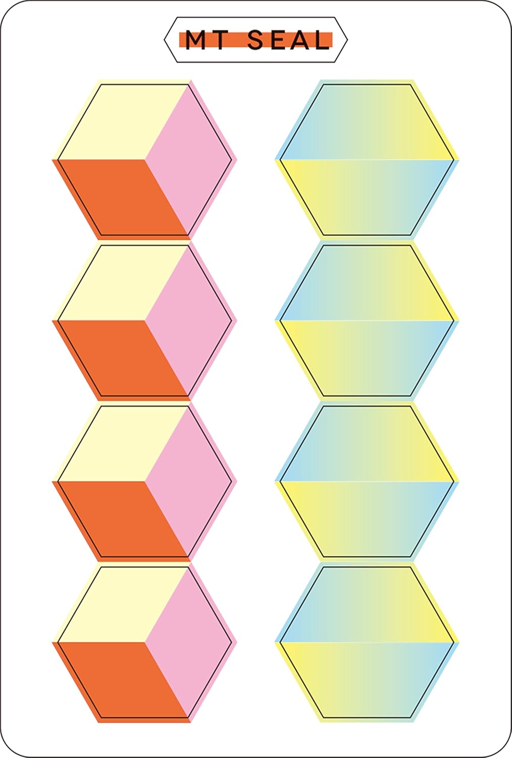 MT "Seal Geometry Hexagon" Sticker, 1 x 105 mm