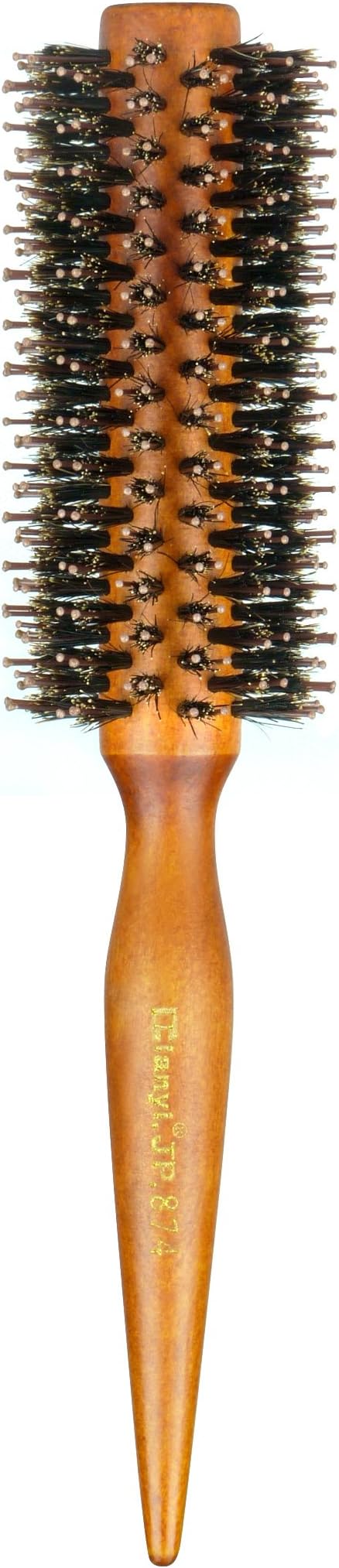 Dianyi Boar Bristle Round Curl Small Hair Bush Travel Mini Comb 2.2-Inch Diagonal With Nylon For Professional Salon Hair Drying Styling