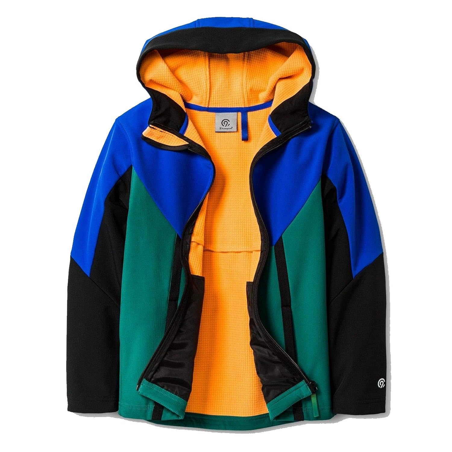 champion orange logo shell jacket