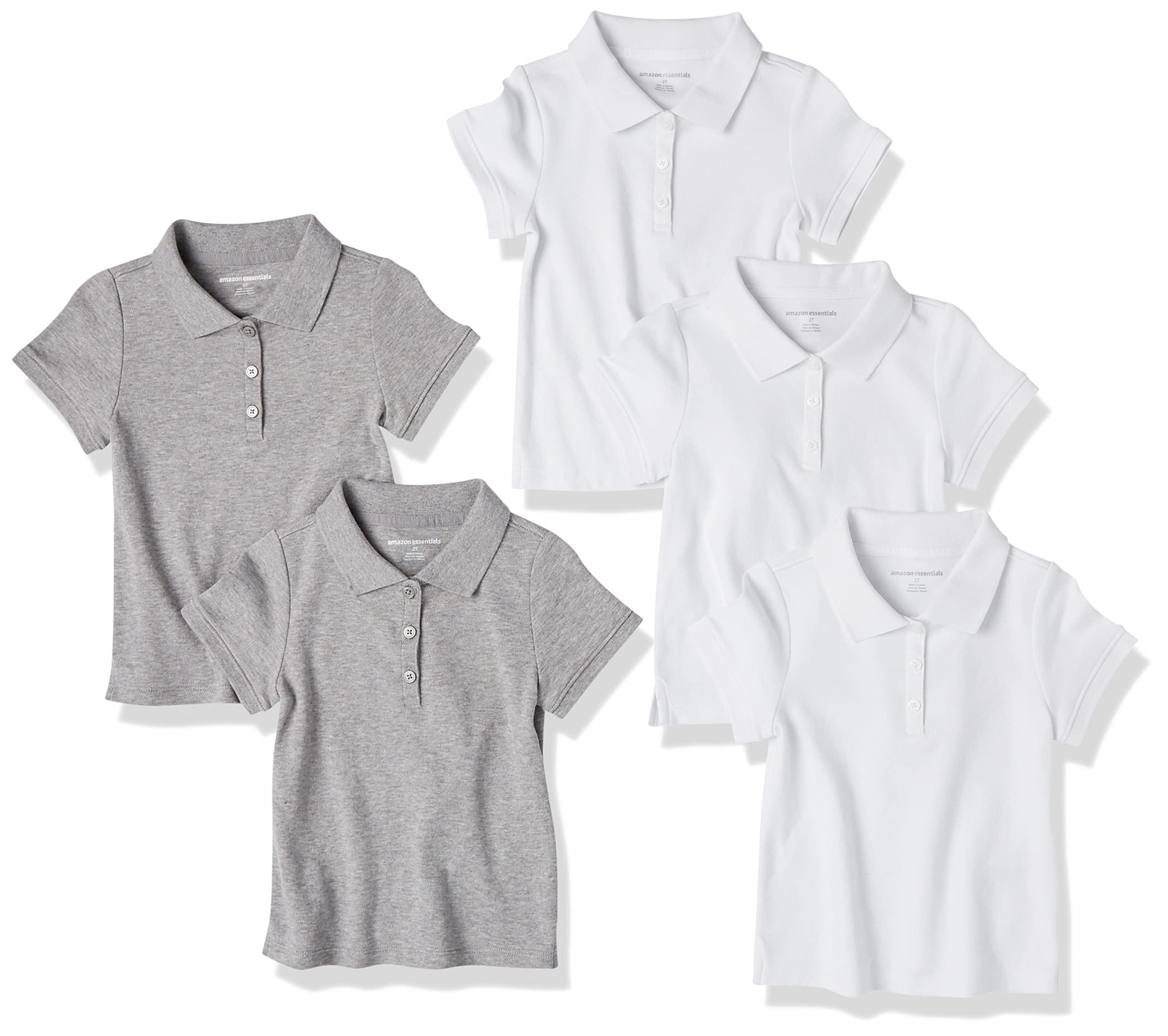 Amazon Essentials Girls' Uniform Short-Sleeve