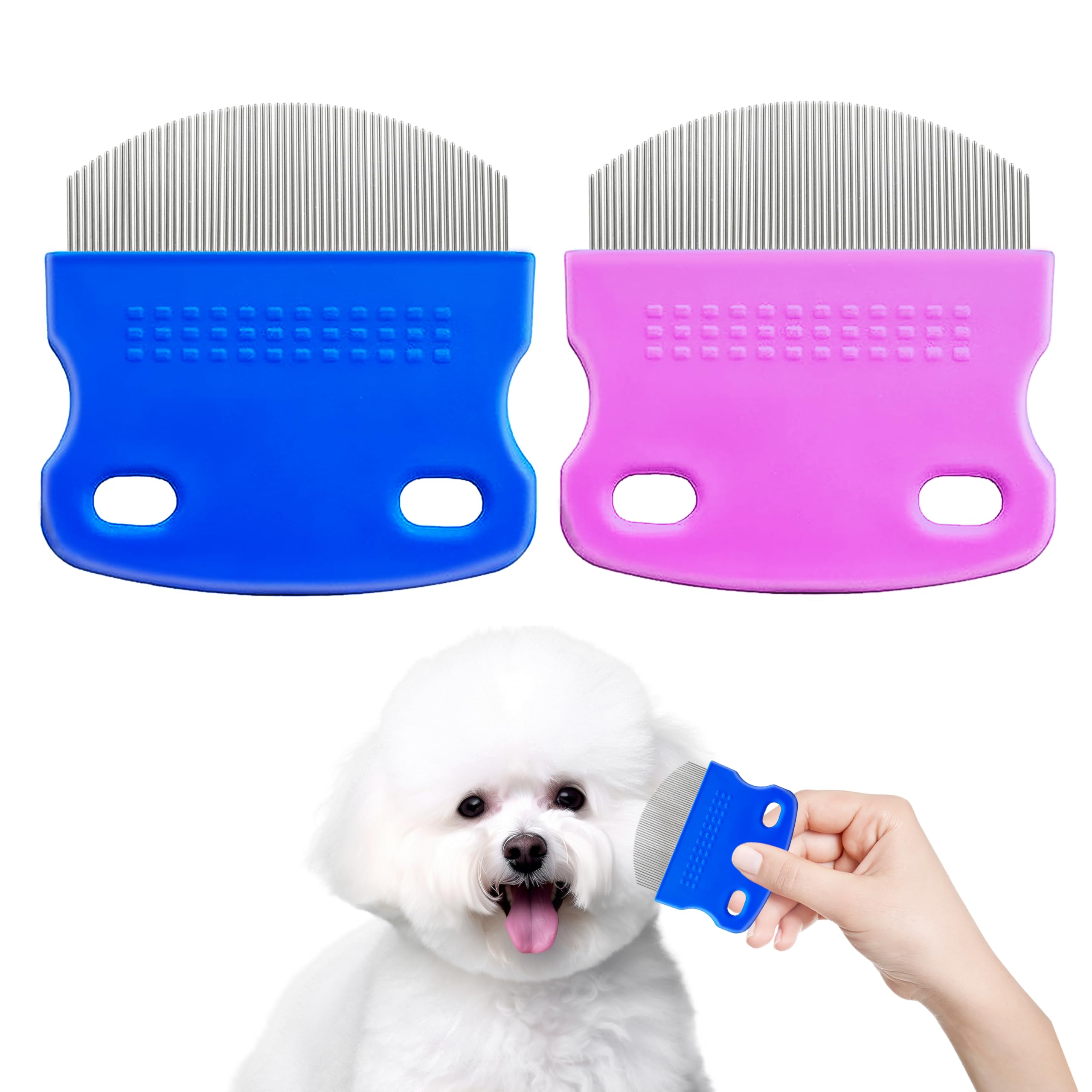 Photo 1 of 1 Pack Professional Eye Comb For Pets,Stainless Steel Tear Stain Remover,Flea Lice Comb,For Cats & Dogs,Gentle Round-Head Grooming Tool,Precisely Removes Stains, Dirt And Debris From The Eye Area