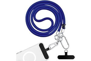 BFSD·DM Cell Phone Lanyard, Universal Crossbody Patch Phone Lanyards,Nylon Phone Lanyards for Around The Neck,Compatible with Most Smartphones(Blue,48in)
