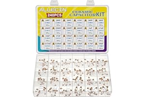ALLECIN 24 Values Monolithic Ceramic Capacitor Assortment Kit 10pF 20pF 30pF 47pF 56pF 68pF 100pF 220pF 330pF 680pF 1nF 4.7nF