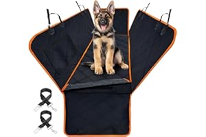 Dog Car Seat Cover | Dog Seat Cover for Back Seat | Dog Hammock for Back Seat, Large Waterproof Pet Seat Protector, Non Slip 