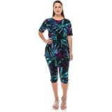 Jostar Women's Stretchy Capri Pant Set 
