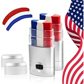 Red White and Blue Face Body Paint Stick for Sports Activities, 4th of July | for Baseball, Softball &amp; Patriotic 4th of July Accessories for Women Independence Day Stick (2 PCS)
