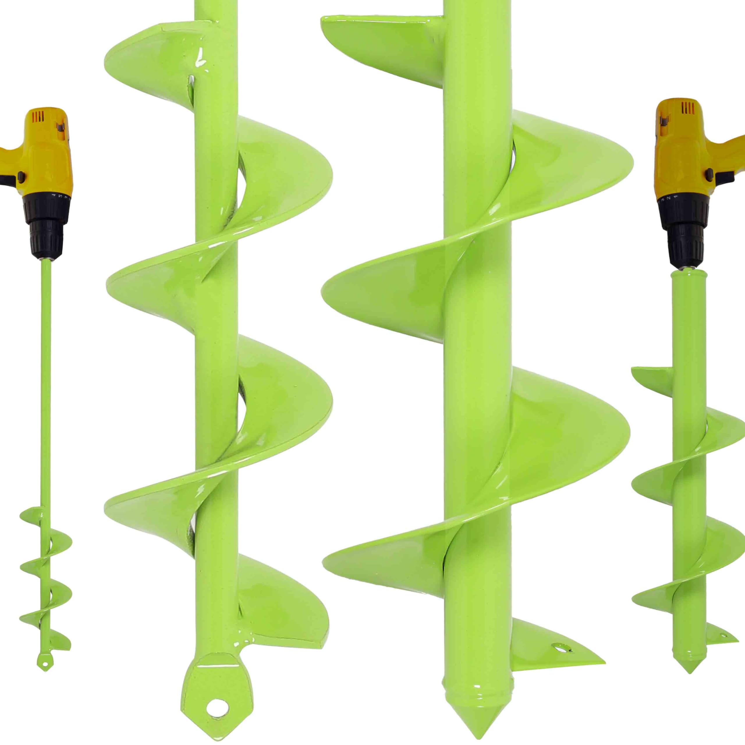 Photo 1 of TCBWFY 2 Pack Garden Auger Drill Bit for Planting,3.5"x16" & 1.6"x16.5" Rapid Planter Bulb&Bedding Plant Auger,Earth Drill for 3/8" Hex Drive,Fence Post,Umbrella Hole Digger