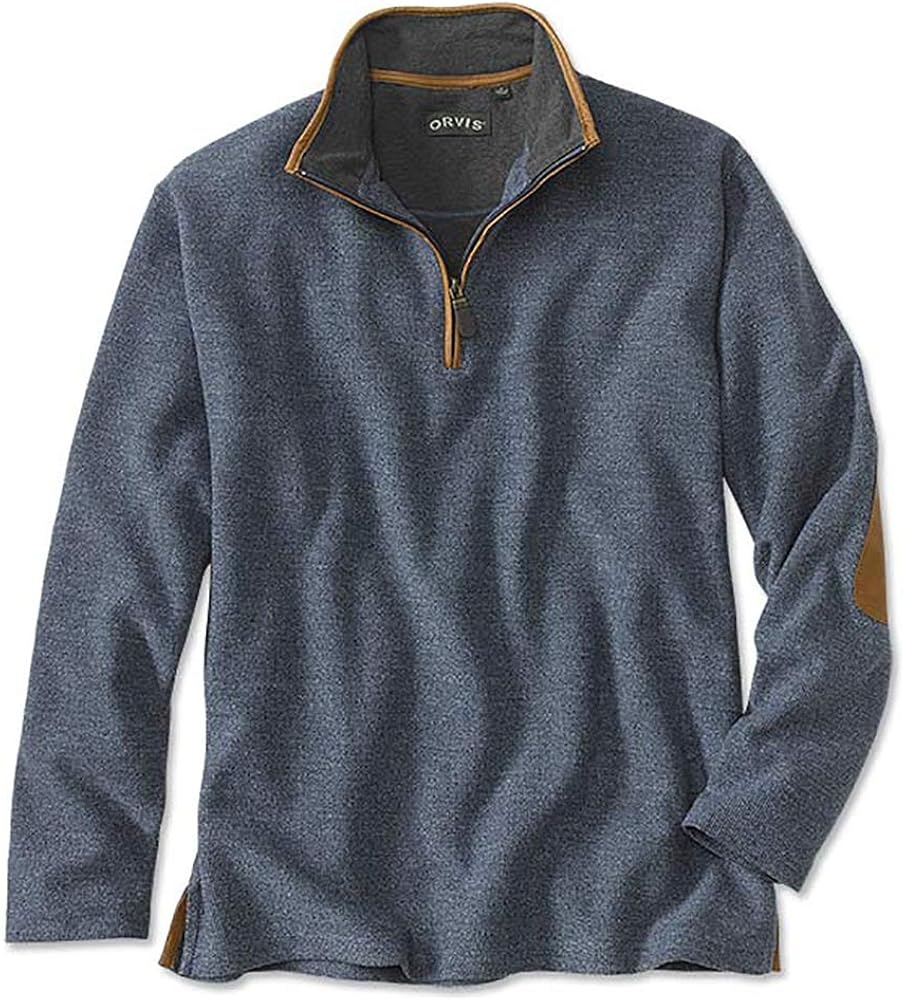 Orvis Men's Signature 1/4 zip Pullover Sweater Sweatshirt COLOR VARIETY MW26 Sweaters Clothing