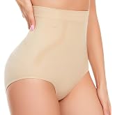 Everyday Shapewear Tummy Control Underwear - High Waisted Body Shaper Panties Seamless Shapewear Compression Briefs for Women Nude