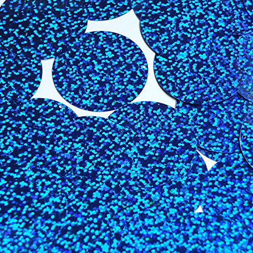 Sequin Round 1.5 inch Royal Blue Hologram Multi Reflective Metallic. Couture Paillettes Made in USA. Loose sequins for embroidery, bridal, applique, arts, crafts, and embellishment
