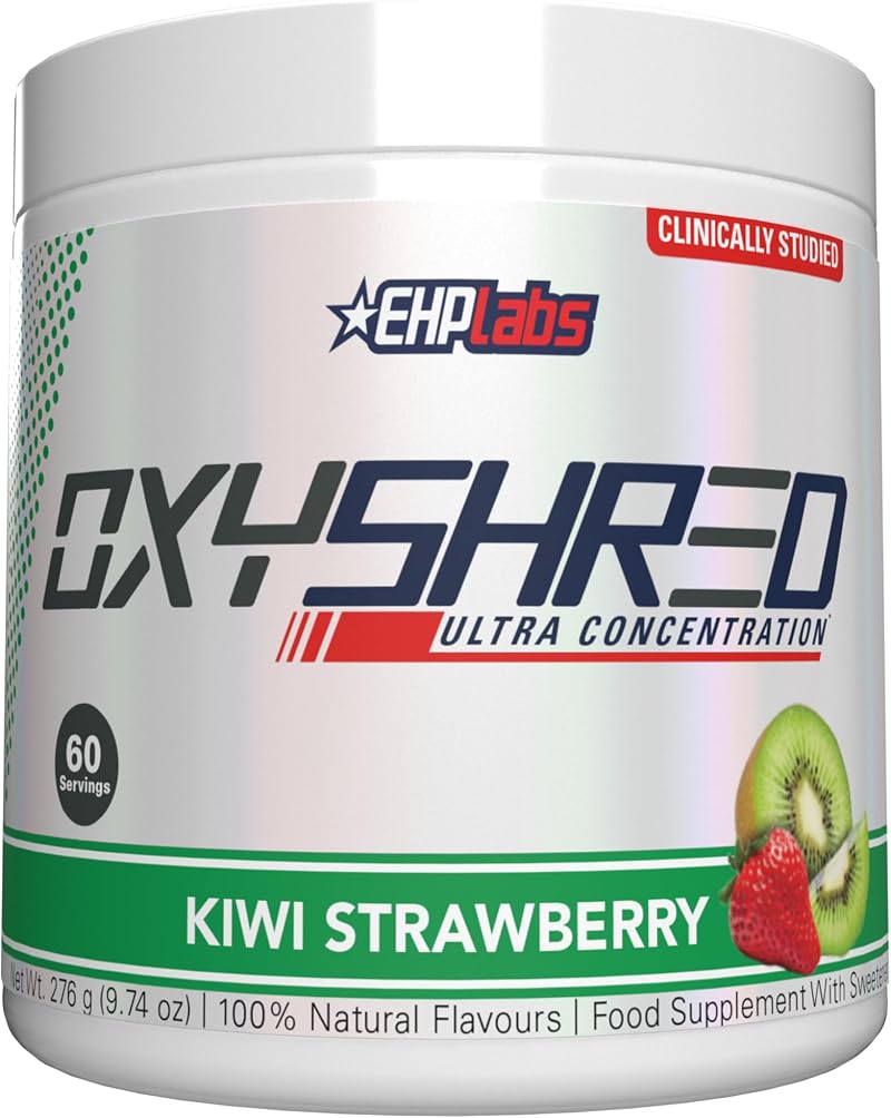 EHP Labs OxyShred Pre Workout Powder Kiwi Strawberry 60 Servings