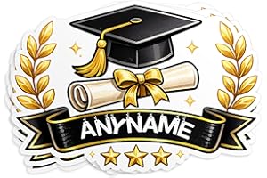 Custom Graduation Sticker Personalized Senior College Name Graduation Ceremony Cap Waterproof Die-Cut Vinyl Stickers Decal fo