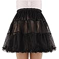 Shimaly Women's Princess Layered Puffy Skirt Mini Tutu Skirt Short Petticoat