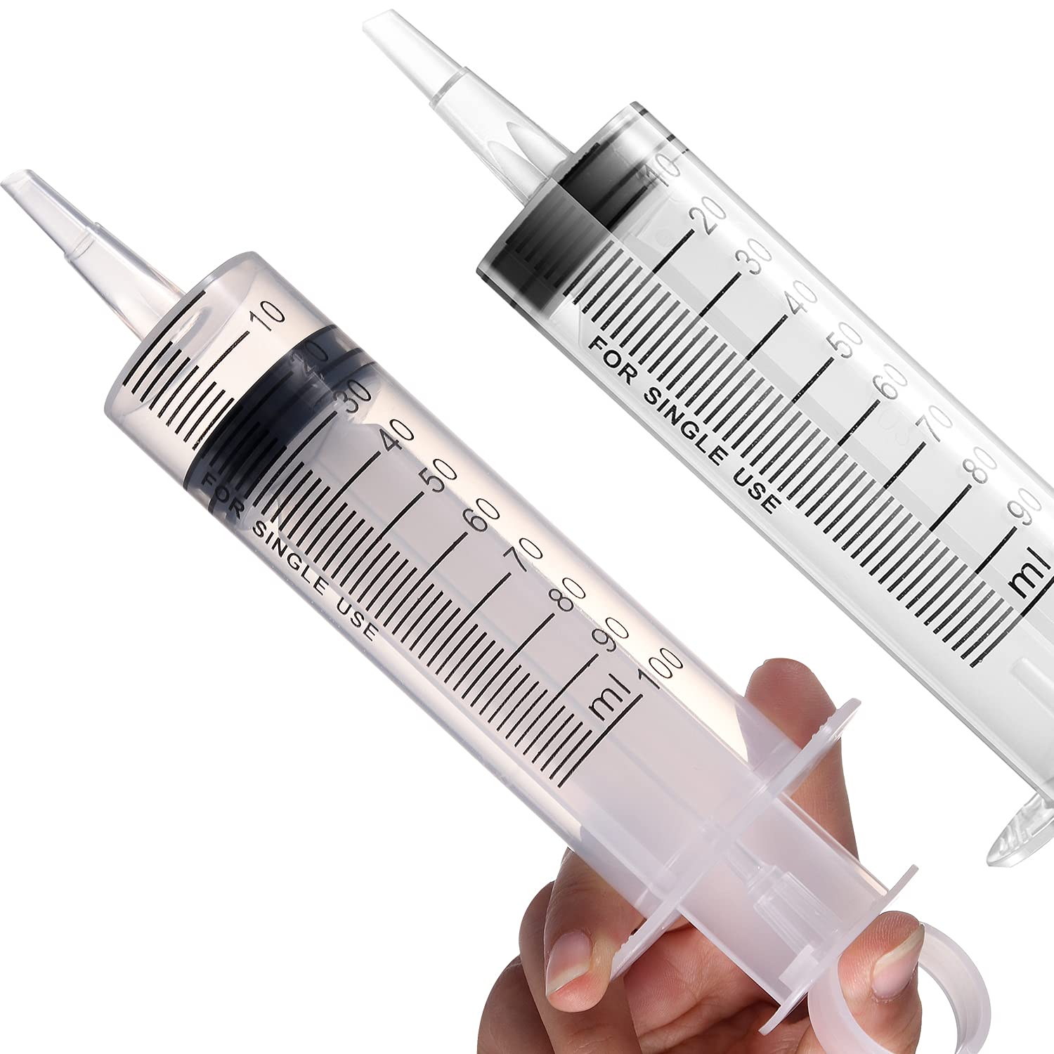 2 Pack Large Syringes (100 ML), Plastic Garden