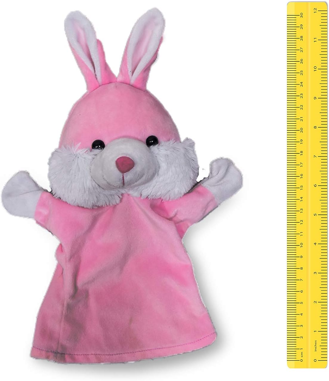 Benny and Bunny - Rabbit Puppet -Polyfiber Filling - Light Pink - Cartoon Character Stuffed Toy - Ideal for Kids Above 4 Years Plus - 19cm