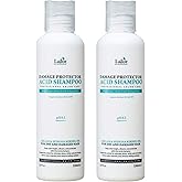 LADOR Damage Protector Acid Shampoo (2x 5.07 fl.oz.) - 4.5 pH Acidic Formulation for Hair and Scalp pH Balance, Helps Neutralize Alkaline pH from Dyes and Bleaching
