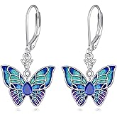 KNTTZZI Butterfly Earrings S925 Sterling Silver Delicate Butterfly Earrings Animal Pendant Jewelry for Women Daughter