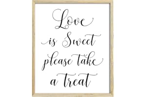 Darling Souvenir Love is Sweet Please Take A Treat Wedding Sign Favor Decor Party Print Favors Signage