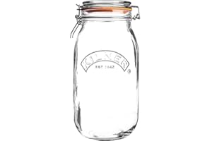 Kilner 25.493 Round Clip Top Jar 2ltr | Preservation Jar, Storage Jar, Jam Jar with Cliptop Lid