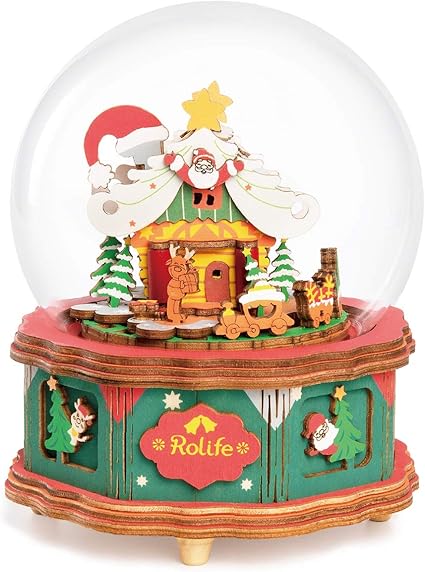 Download Amazon Com Rolife Wooden 3d Puzzles Diy Music Box Christmas Gifts Craft Kits For Kids PSD Mockup Templates