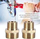 Hililand Brass Hex Nipple 3/4 to 1/2 Reducing Male Pipe Fitting Water Air Fuel view 6