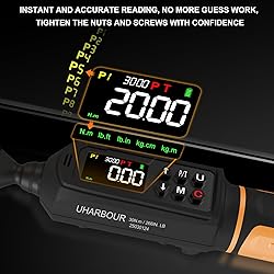 Uharbour Digital Torque Wrench 1/4 Drive, 1.1-22.1