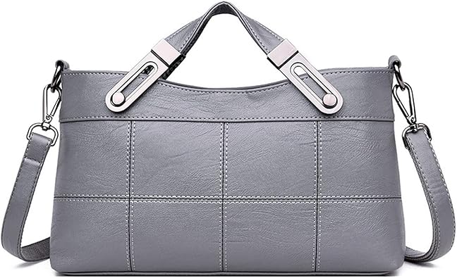 Gray leather purse handbag Clearance