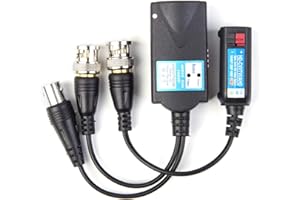 Xenocam Mini CCTV BNC HD CVI/TVI/AHD/CVBS HD Active Video Balun Receiver Power Connector (1080P 400M) 5MP HD-CVI/TVI/AHD Video Balun Transmitter 1 Pair
