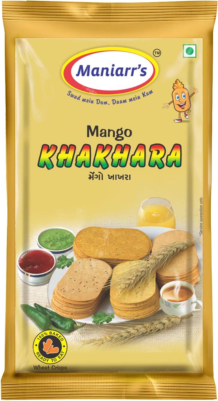 Maniarrs Mango Khakhara Snacks, 360 G (8 Pack)